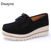 Dwayne Women Flats Platform Loafers Ladies Elegant Genuine Leather Moccasins Shoes Woman Autumn Slip On Casual Women's Shoes
