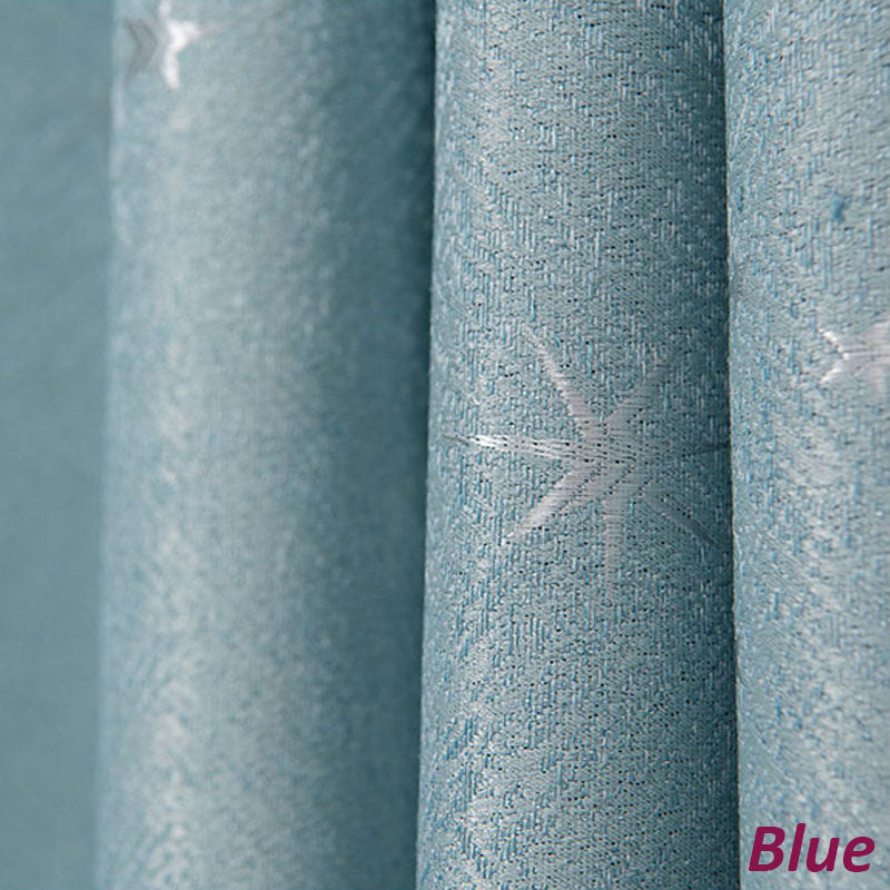 2020 Stars Design High Quality Diamond Hemp Blackout Curtain Thermal Insulated Living Room Window Shading Customized Curtains