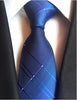 Ricnais Classic Silk Men Tie Plaid Neck Ties 8cm Green Blue Ties for Men