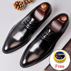 Classic Man Formal Dress Derby Office Shoes Genuine Leather Handmade Wedding Party Flats Pointed Toe Men's Basic Footwear SS367