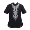 Mr Hunkle Embroidery Summer t-shirt Mandarin Collar Short Sleeve Men's Top Tee Smooth Casual African Traditional Dashiki Shirt - Surprise store