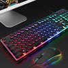 SeenDa LED Backlight Gaming Keyboard Mouse Set English Russian Wired Keyboard and Mouse Set for PC Laptop Gamer Ergonomic Design - Surprise store
