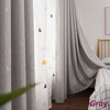 2020 Stars Design High Quality Diamond Hemp Blackout Curtain Thermal Insulated Living Room Window Shading Customized Curtains