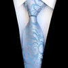 Ricnais Classic Silk Men Tie Plaid Neck Ties 8cm Green Blue Ties for Men
