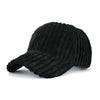 Joymay 2018 New Unisex Couple Solid Color Corduroy Winter Warm Baseball cap Adjustable Fashion Leisure Casual Snapback HAT B466