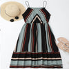Bigsweety New Fashion Women Sexy Boho Striped Dress Summer Maxi Long Dress Sleeveless Beach Strap Sundress Vestidos For Female