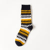 CHAOZHU Fashion Men's Socks Autumn Winter Casual Cotton Crew Socks Men Happy Socks Dots/Stripes Daily Deodorant Socks/Calcetines