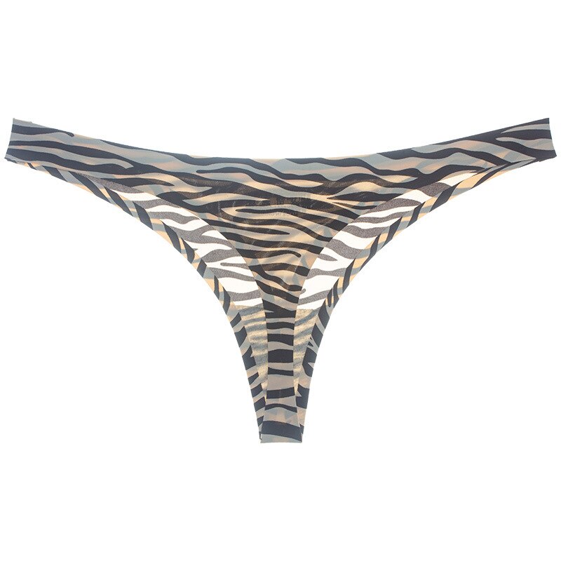 Leopard Print Underwear Women Hot Sexy Panties Women Ice Silk Thongs G String Seamless Panties Female Low-Rise Majtki Damskie