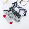 5Pairs/lot Cotton Men' Socks Blue High Cew Socks Star Anchor Boat Sock Soft Funny Socks Casual Socks Male Hosiery
