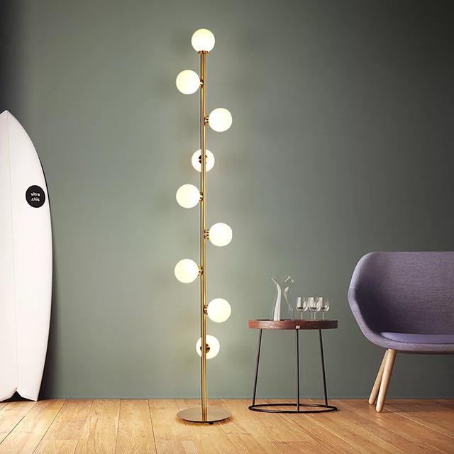 LED living room standing lamp bedside lights home deco lighting Glass ball fixtures Nordic Modern bedroom floor lamps 90v-260v