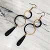 Dandie Stylish braided coil earrings, geometric metal, pop, punk, rock feminine accessories - Surprise store