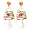 Bohemian Handmade Beaded Drop Earrings For Women 2020 Fashion Boho Acrylic Crystal Beads Stone Dangle Earring Vintage Jewelry - Surprise store
