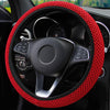 Universal 4 Colors Car Steering Wheel Cover Sandwich Fabric Handmade Winter Warm Steering Wheel Cover Car Accessories For Girls