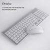 2.4G Wireless Thin Keyboard and Rechargeable Mouse Combo English/Russian letters Keyboard set Silent key For Computer laptop PC - Surprise store