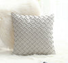 Solid Pink Grey Cushion Cover Soft Faux Suede Home Decorative Pillow Cover Woven Pattern 45x45cm/30x50cm