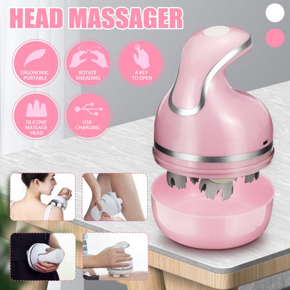 USB Charging Electric Head Massager Wireless Scalp Massager Promote Hair Growth Body Deep Kneading Vibration Pet Massage Health