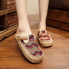 Women's Linen Thailand Embroidery Flat Slippers Summer Fashion Vintage Ladies Chinese Style Casual Cotton Home Shoes Size 35-40
