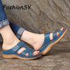2019 Summer Women Flat Sandals Buckle Strap Ladies Slides Comfortable Home Beach Slip on Wedges Shoes woman Plus Female Slippers