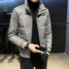 winter men's brand down jacket coat men high quality Sequins striped windproof and warm short black down jacket