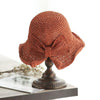 100%Raffia Bow Sun Hat Wide Brim Floppy Summer Hats For Women Beach Dome Bucket Hat Shade Hat - Surprise store