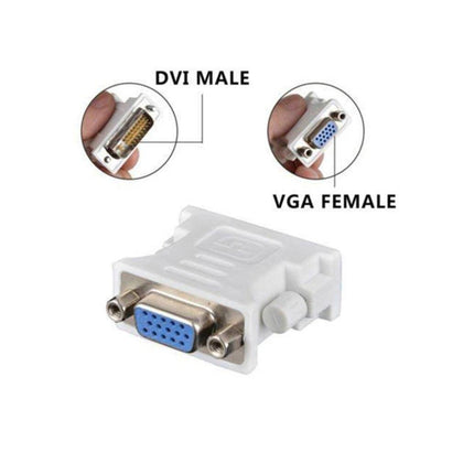 DVI D Male To VGA Female Socket Adapter Converter VGA to DVI/24+1 Pin Male to VGA Female Adapter Converter - Surprise store