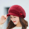 Hot Women Rabbit Fur Knitted Hats Casual Solid Color Autumn girls Winter Hat Female Bonnet Caps Boina Feminino - Surprise store