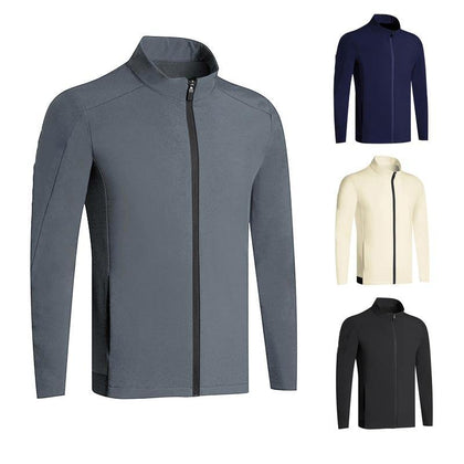 Winter golf clothing men's Plush windbreaker composite fleece fleece Long Sleeve Jacket Coat golf top - Surprise store