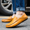 Leather Men Casual Shoes Breathable Loafers Man Genuine Leather Moccasins Comfortable Flat Shoes Men Waterproof Footwear