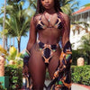 African Style High Cut Bikini Triangle Bikini Set Two Piece Swimsuit Bandage Swim Costumes for Women Swimwear Brazilian Biquini