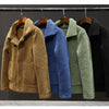 Men winter keep warm Woolen  Coats Men's granular woollen cloth Double sided Woolen Jackets Plus size S-4XL