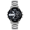 New Causal Sport Men's Watches Stainless Steel Band Wristwatch Big Dial Quartz Clock with Luminous Pointers Montre Homme