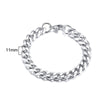 MENS BRACELET MIAMI CUBAN LINK CHAIN BRACELET IN STAINLESS STEEL BRAZALETS FOR MEN HUSBAND BOYFRIEND GIFT 3 TO 11MM