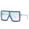 Square Luxury Rhinestone Steampunk Sunglasses Women 2021 Trend Fancy Crystal Oversized Glasses Female Eyewear Shades oculos Del