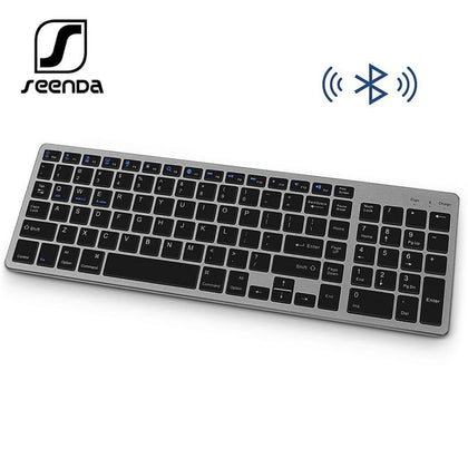 SeenDa Bluetooth Wireless keyboard for Tablet Laptop Smartphone Rechargeable Portable Wireless Keyboard with Number Pad - Surprise store