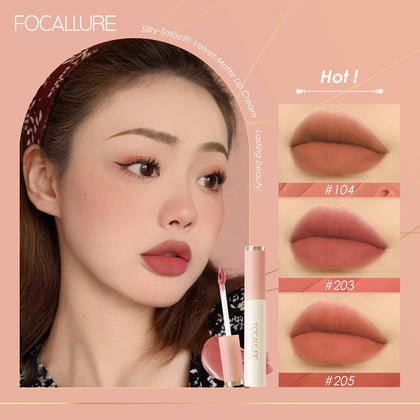 FOCALLURE Makeup Lipstick Lip Gloss Matte Liquid Lip Tint Cream Pigment Long Lasting Silky Texture For Lips Women’s Cosmetics