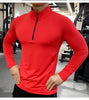 Quick Dry Running Shirt Men T-shirt Long Sleeve Compression Shirts Gym T-shirt Fitness Sport Cycling zipper Shirt Men Rashgard - Surprise store