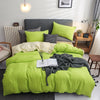 JDDTON New Fashion Double sided Useful Bed Sheet Set 4Pcs Simple Style Bedding Set Solid Color Bed Sheet Set BE135
