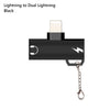 Nohon 2 in 1 Audio Adapter for iPhone Lightning to 3.5mm Jack 3 5 mm Dual Lightning Headphone 8Pin Charging Cable Splitter