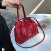 Luxury Branded Designer Shoulder Bags for Women 2021 Summer Female Fashion Bucket Bag Small Totes Handbags Purses Drawstring