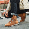 Men's Casual Boot Flying Woven Man Martin Work Bota 2020 High Top Warm Ankle Boot Spring Autumn Outdoor Walking Brogue Shoes 48