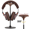 Headphone Stand Black Walnut/Beech & Aluminum Nature Wood Headset Holder for AirPods Max/Beats/Bose/Sennheiser/Sony/AKG and More