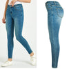 DSQBRAND Women's High Waist Jeans Blue Zipper Slim Pencil Long Pants Thin and High DSQ Letter Inner Label Luxury Street Fashion