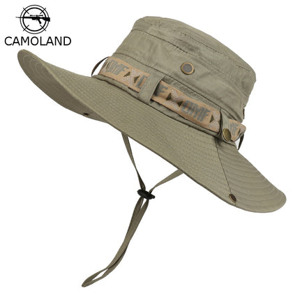 Waterproof Bucket Hat Summer Men Women Boonie Hat Outdoor UV Protection Wide Brim Panama Safari Hunting Hiking Fishing Sun Hat