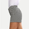 New Fashion Plaid Shorts Woman Shorts Summer Black and White Mid Waist Casual Pocket Straight Shorts Hot Sale