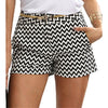 2021 New Fashion Woman Shorts Summer New Arrival Black And White Mid Waist Casual Pocket Straight Shorts Plaid Shorts