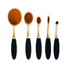 5/10Pcs Soft Makeup Brush Toothbrush Type Brushes Half-cut Electroplated Gold Handle Professional Makeup Brush Set Beauty Tool