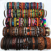 Wholesale lots bulk Random 50PCS/30pcs/Lot punk men's leather bracelets femme pulseras bileklik couple bracelet men jewelry WP2