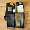 Saucezhan 311XX-Z1 Rainbow Denim Jeans for Men Selvedge Denim Mens Jeans 21 Oz Fly High Rise Straight Legs Slightly Slim