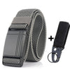 New Elastic Belt For Men Slide Metal Magnetic Buckle Adjustable Male Trousers Belts Military Combat Tactical Belts High Quality