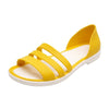 Women Summer Flat Sandals 2020 Open-Toed Slides Slippers Candy Color Casual Beach Outdoot Female Ladies Jelly Shoes